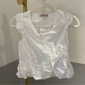 Revolve BCBGeneration White Striped Dobby Blouse Top